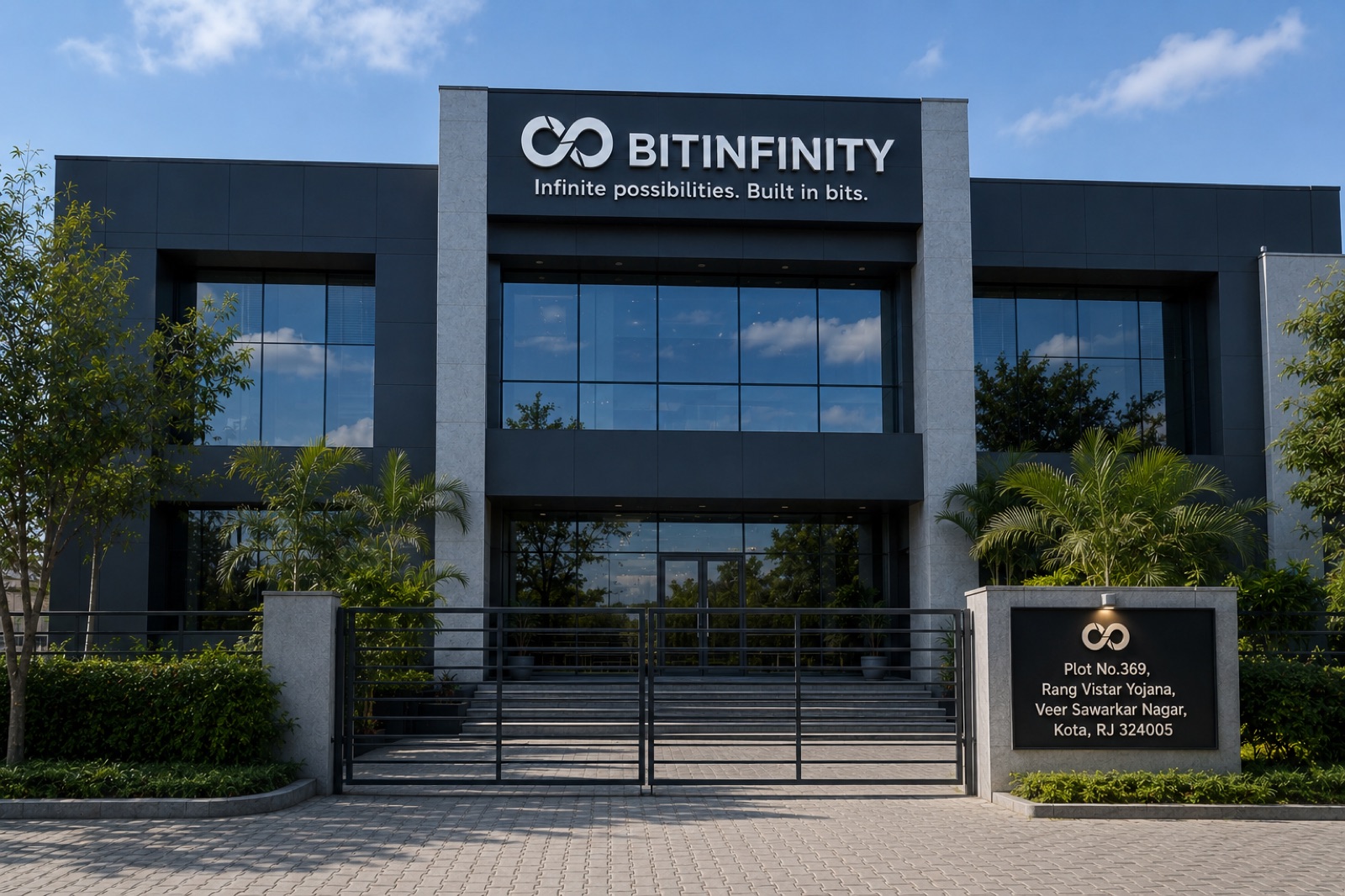 The BitInfinity headquarters building in Kota, Rajasthan